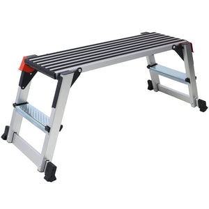 English Elm Aluminum Folding Work Platform Anti-slip Drywall Stand with 330lb Capacity W465P182127