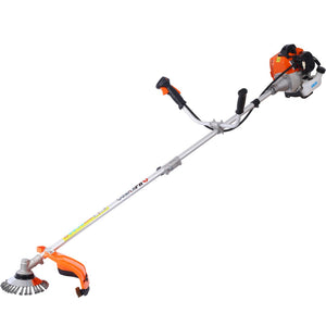 English Elm 52cc Full Crank Gas Trimmer 3in1 Brush Cutter with Metal Blade and Shoulder Strap W465P185099