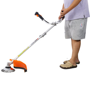 English Elm 52cc Full Crank Gas Trimmer 3in1 Brush Cutter with Metal Blade and Shoulder Strap W465P185099