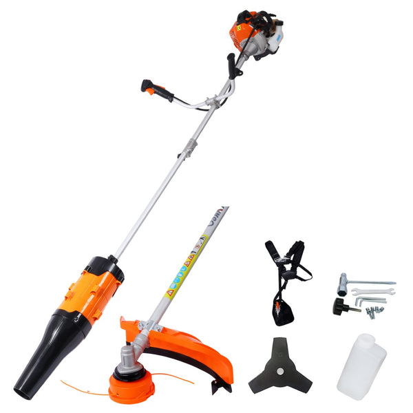 English Elm 52cc Gas Powered 3-in-1 String Trimmer Brush Cutter and Blower with Padded Strap W465P185102