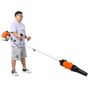 English Elm 52cc Gas Powered 3-in-1 String Trimmer Brush Cutter and Blower with Padded Strap W465P185102