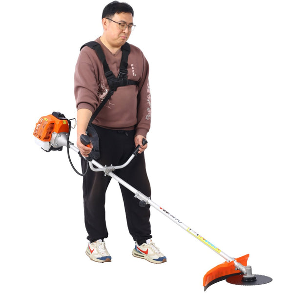 English Elm 52cc Full-crank Gas Trimmer 6in1 Multifunction Weed Wacker with Metal Blade Strap W465P185103