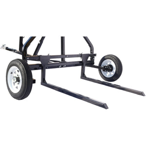 English Elm Adjustable Round Bale Mover Trailer for Atv Utv Truck with Winch 1500lb Capacity W465P187106