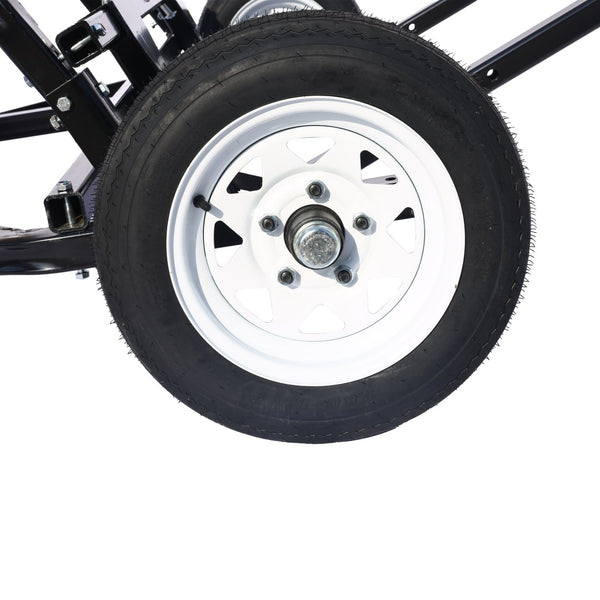 English Elm Adjustable Round Bale Mover Trailer for Atv Utv Truck with Winch 1500lb Capacity W465P187106