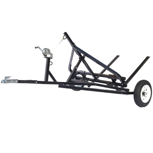 English Elm Adjustable Round Bale Mover Trailer for Atv Utv Truck with Winch 1500lb Capacity W465P187106