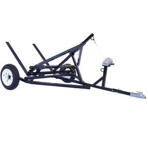 English Elm Adjustable Round Bale Mover Trailer for Atv Utv Truck with Winch 1500lb Capacity W465P187106