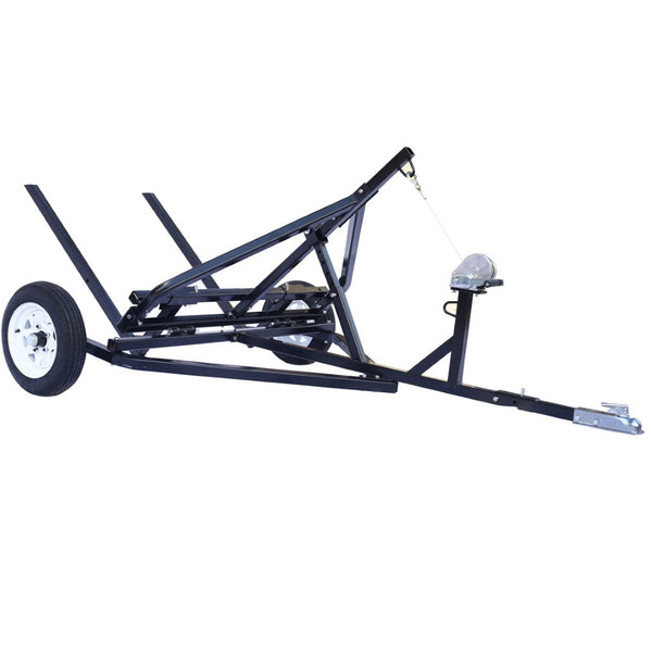 English Elm Adjustable Round Bale Mover Trailer for Atv Utv Truck with Winch 1500lb Capacity W465P187106