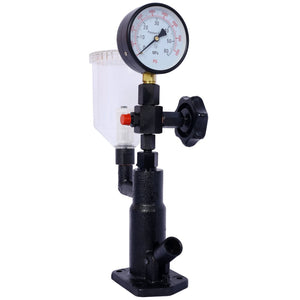 English Elm 600bar Cast Iron Diesel Injector Pop Tester with Dual Gauge and Hand Wheel Control W465P187130