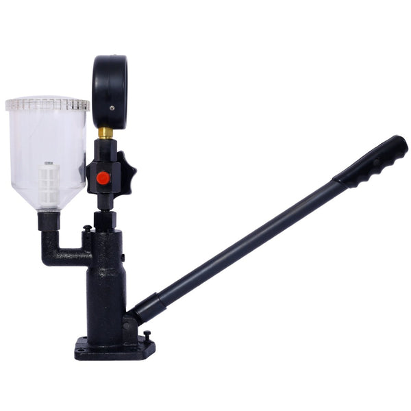 English Elm 600bar Cast Iron Diesel Injector Pop Tester with Dual Gauge and Hand Wheel Control W465P187130