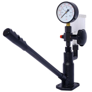 English Elm 600bar Cast Iron Diesel Injector Pop Tester with Dual Gauge and Hand Wheel Control W465P187130