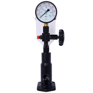 English Elm 600bar Cast Iron Diesel Injector Pop Tester with Dual Gauge and Hand Wheel Control W465P187130