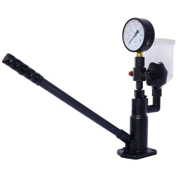 English Elm 600bar Cast Iron Diesel Injector Pop Tester with Dual Gauge and Hand Wheel Control W465P187130
