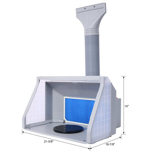 English Elm Portable Airbrush Spray Booth with Dual Fans Led Lighting and Turntable for Hobbyists W465P187896