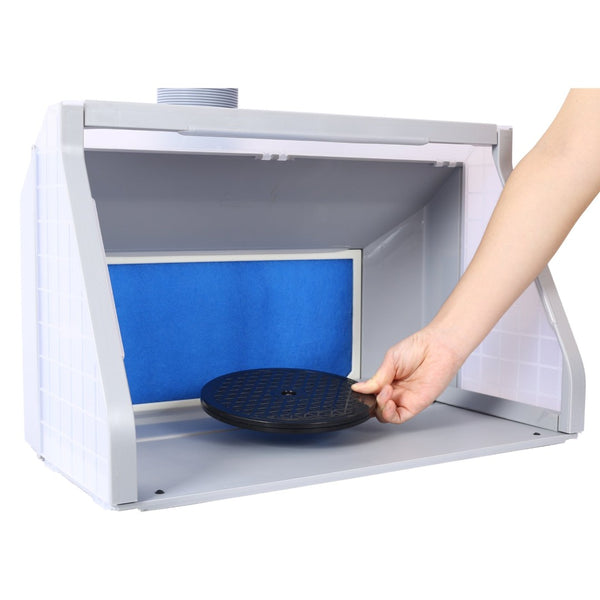 English Elm Portable Airbrush Spray Booth with Dual Fans Led Lighting and Turntable for Hobbyists W465P187896