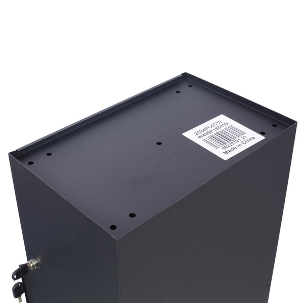 English Elm Large Galvanized Steel Porch Parcel Drop Box with Locking Door and Weather Proof Slot W465P188059