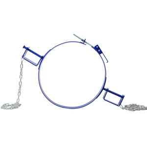 English Elm 55 Gallon Drum Tilting Ring Heavy Duty Carbon Steel Forklift Compatible 1200 Lb W465P189675