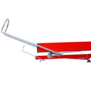 English Elm Drywall Panel Lift Hoist 13 Ft Solo Steel Cable Pulley System with Locking Casters Red W465P189984