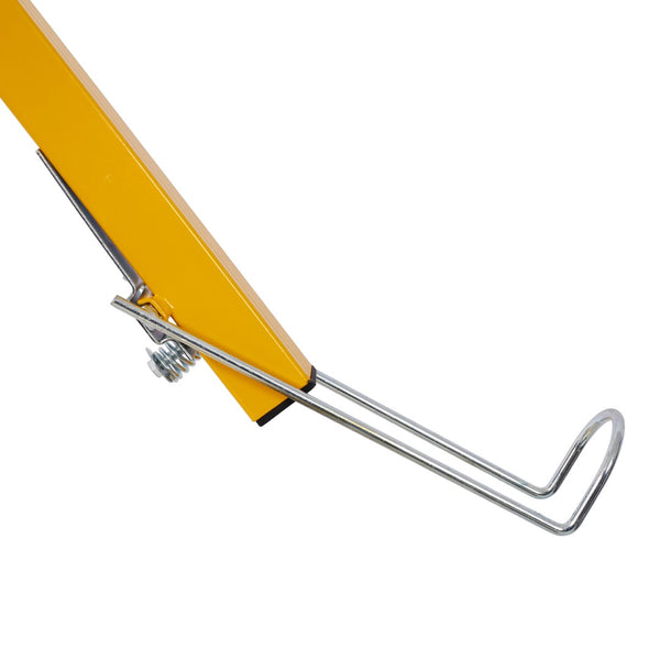 English Elm Drywall Panel Lift Hoist 13 Ft Solo Steel Cable Pulley System with Locking Casters Yellow W465P189988