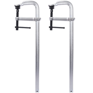 English Elm Heavy-duty Deep Throat F-clamp 24 Inch Bar with Swivel Pads for Welding Workshop W465P190101