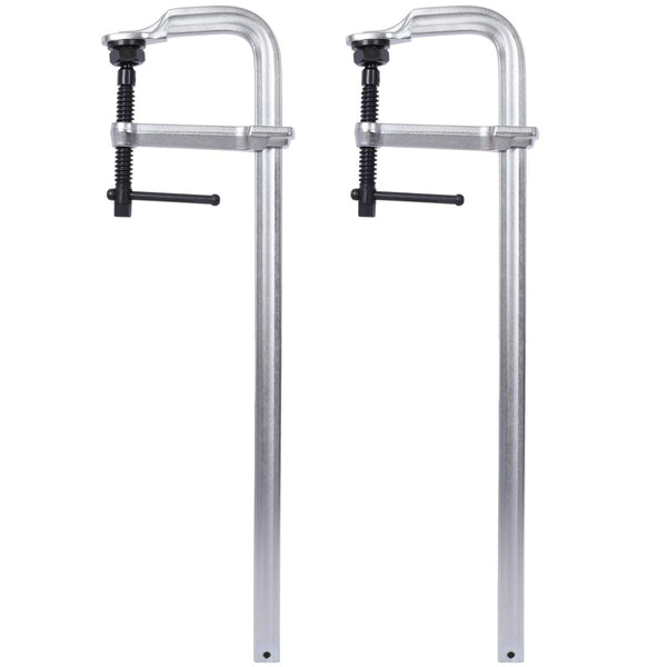 English Elm Heavy-duty Deep Throat F-clamp 24 Inch Bar with Swivel Pads for Welding Workshop W465P190101