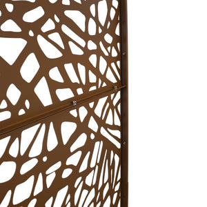 English Elm Outdoor Freestanding Metal Privacy Screen Geometric Lattice Panel for Patio Deck Garden W465P193190
