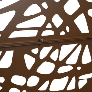 English Elm Outdoor Freestanding Metal Privacy Screen Geometric Lattice Panel for Patio Deck Garden W465P193190