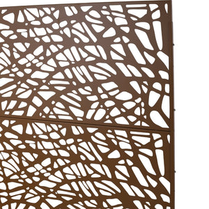 English Elm Outdoor Freestanding Metal Privacy Screen Geometric Lattice Panel for Patio Deck Garden W465P193190