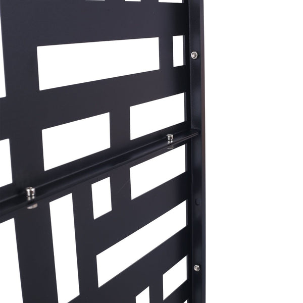 English Elm Outdoor Metal Privacy Screen Freestanding Geometric Panel for Patio Balcony Lawn W465P193192