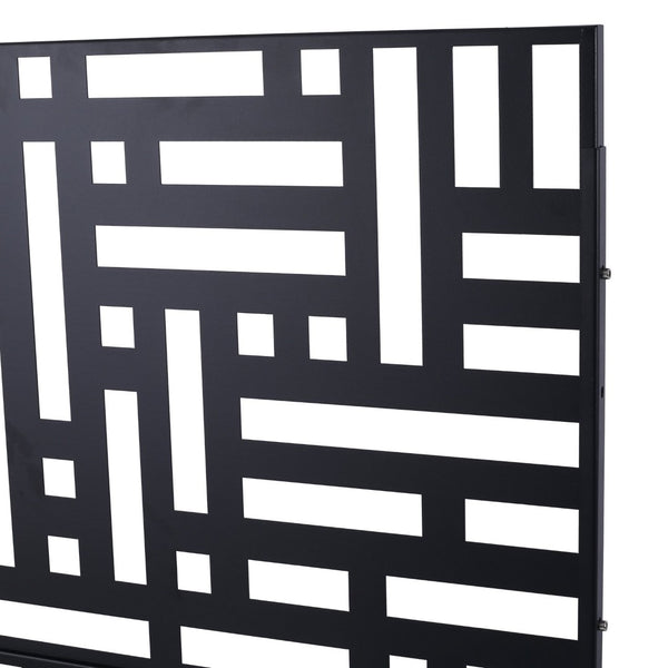 English Elm Outdoor Metal Privacy Screen Freestanding Geometric Panel for Patio Balcony Lawn W465P193192