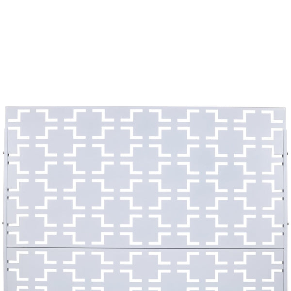 English Elm Outdoor Freestanding Metal Privacy Screen Lattice Panel for Patio Deck Garden Spaces W465P193207