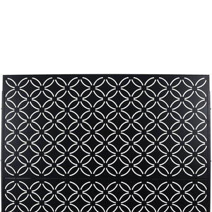 English Elm Outdoor Geometric Metal Privacy Screen Freestanding Lattice Panel for Patio Deck Garden Black PS107 W465P193215