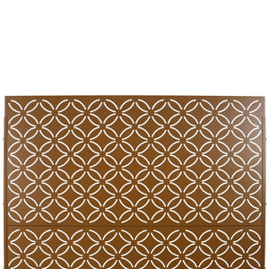 English Elm Outdoor Geometric Metal Privacy Screen Freestanding Lattice Panel for Patio Deck Garden Brown PS107 W465P193217