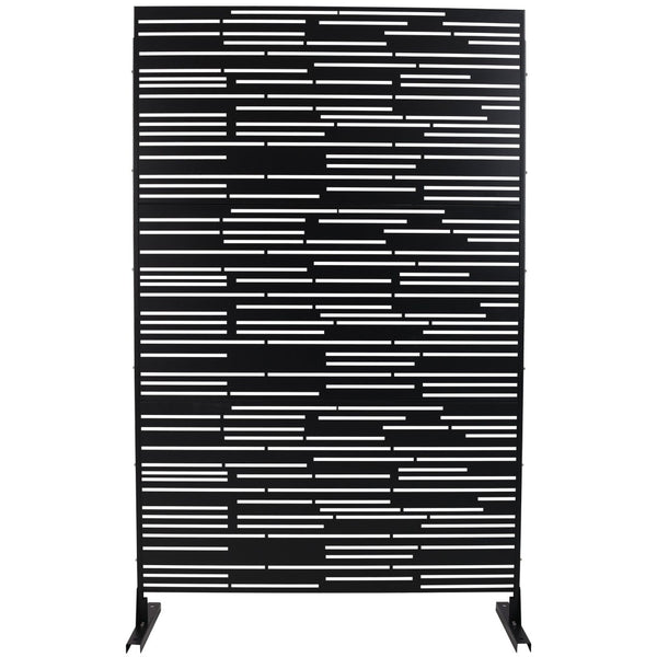 English Elm Outdoor Freestanding Metal Privacy Screen Geometric Laser Cut Panel for Patio Deck Garden W465P193218