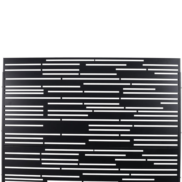 English Elm Outdoor Freestanding Metal Privacy Screen Geometric Laser Cut Panel for Patio Deck Garden W465P193218