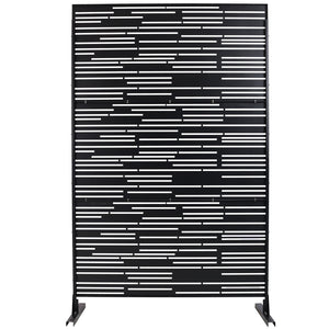 English Elm Outdoor Freestanding Metal Privacy Screen Geometric Laser Cut Panel for Patio Deck Garden W465P193218
