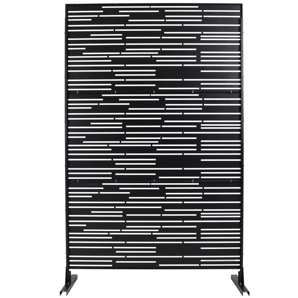 English Elm Outdoor Freestanding Metal Privacy Screen Geometric Laser Cut Panel for Patio Deck Garden W465P193218