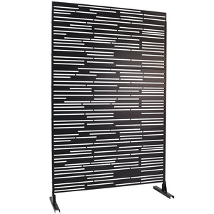 English Elm Outdoor Freestanding Metal Privacy Screen Geometric Laser Cut Panel for Patio Deck Garden W465P193218