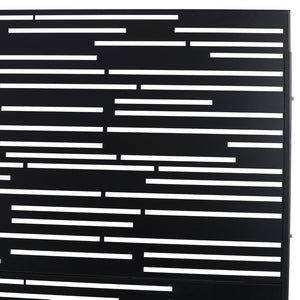 English Elm Outdoor Freestanding Metal Privacy Screen Geometric Laser Cut Panel for Patio Deck Garden W465P193218