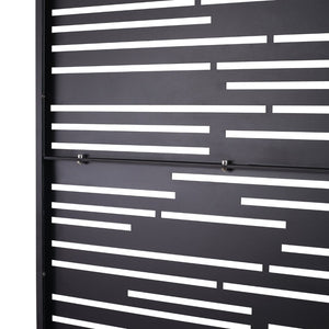 English Elm Outdoor Freestanding Metal Privacy Screen Geometric Laser Cut Panel for Patio Deck Garden W465P193218