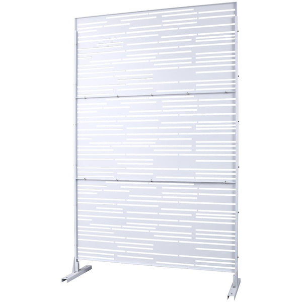 English Elm Outdoor Freestanding Metal Privacy Screen Geometric Panel Decor for Patio Lawn Balcony W465P193220