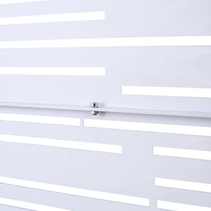 English Elm Outdoor Freestanding Metal Privacy Screen Geometric Panel Decor for Patio Lawn Balcony W465P193220