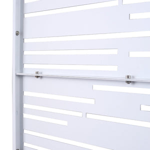 English Elm Outdoor Freestanding Metal Privacy Screen Geometric Panel Decor for Patio Lawn Balcony W465P193220