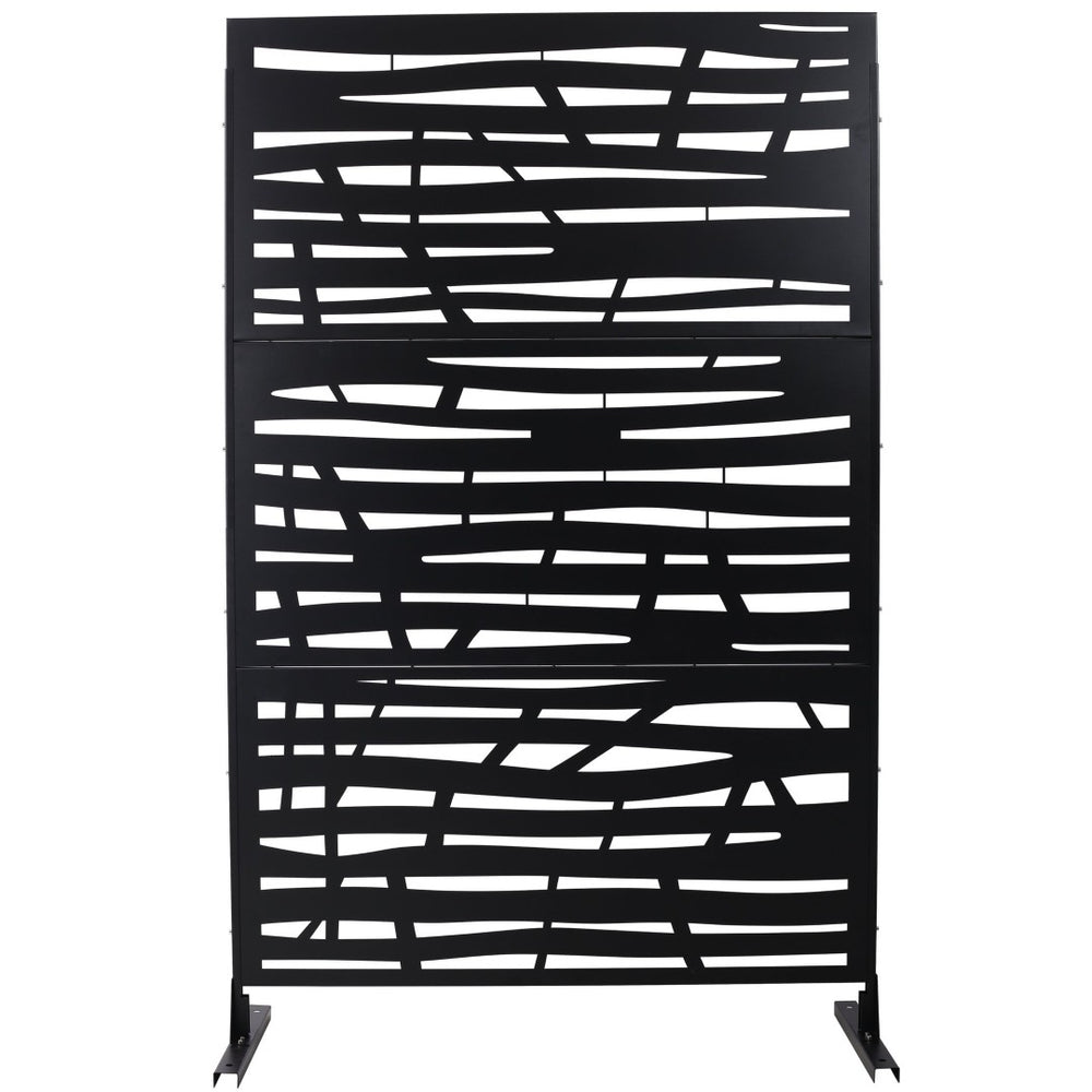 English Elm Outdoor Freestanding Metal Privacy Screen Powder Coated Panel for Patio Deck Garden W465P193224