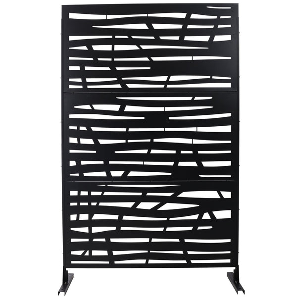 English Elm Outdoor Freestanding Metal Privacy Screen Powder Coated Panel for Patio Deck Garden W465P193224