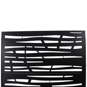 English Elm Outdoor Freestanding Metal Privacy Screen Powder Coated Panel for Patio Deck Garden W465P193224