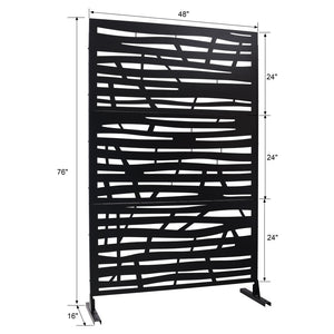 English Elm Outdoor Freestanding Metal Privacy Screen Powder Coated Panel for Patio Deck Garden W465P193224
