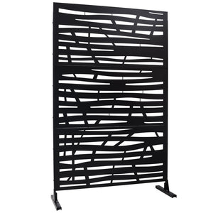 English Elm Outdoor Freestanding Metal Privacy Screen Powder Coated Panel for Patio Deck Garden W465P193224