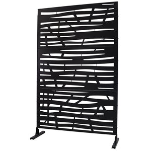 English Elm Outdoor Freestanding Metal Privacy Screen Powder Coated Panel for Patio Deck Garden W465P193224