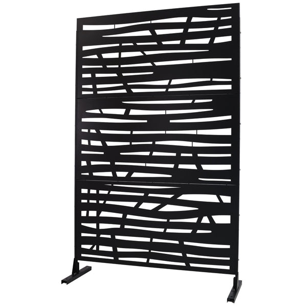English Elm Outdoor Freestanding Metal Privacy Screen Powder Coated Panel for Patio Deck Garden W465P193224