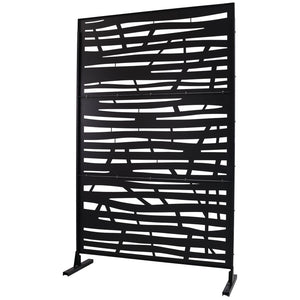 English Elm Outdoor Freestanding Metal Privacy Screen Powder Coated Panel for Patio Deck Garden W465P193224